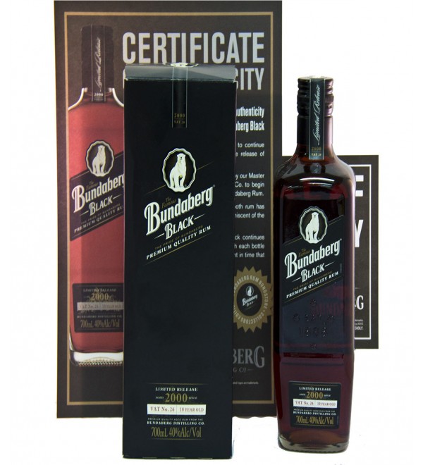 Bundaberg Rum Black Vat No. 26 2000 Limited Release Bottle No.1560