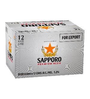 Sapporo Premium Beer Cans 650mL (Case of 12)
